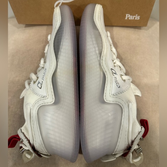 Christian Louboutin White and Red Sneakers - Picture 5 of 9